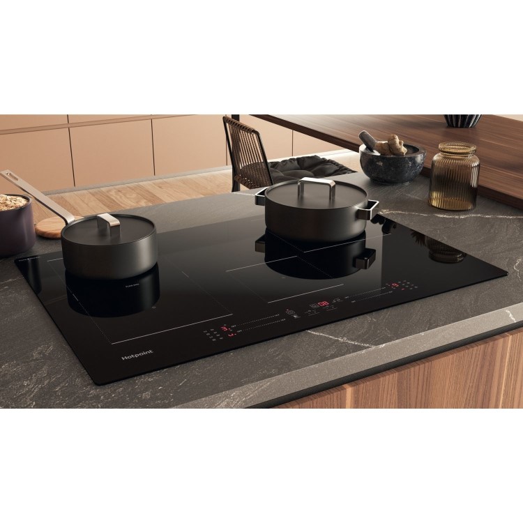 Refurbished Hotpoint TS6477CCPNE 77cm 4 Zone Induction Hob with Flexi Duo
