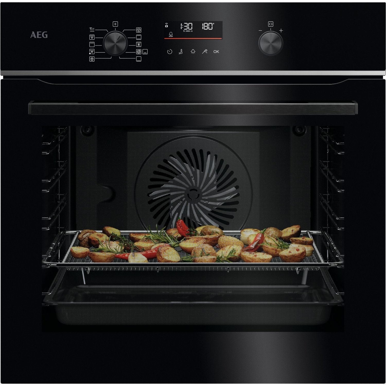 AEG TS6PB521AB SenseCook Electric Pyrolytic Oven Black GRADE A - Image 3
