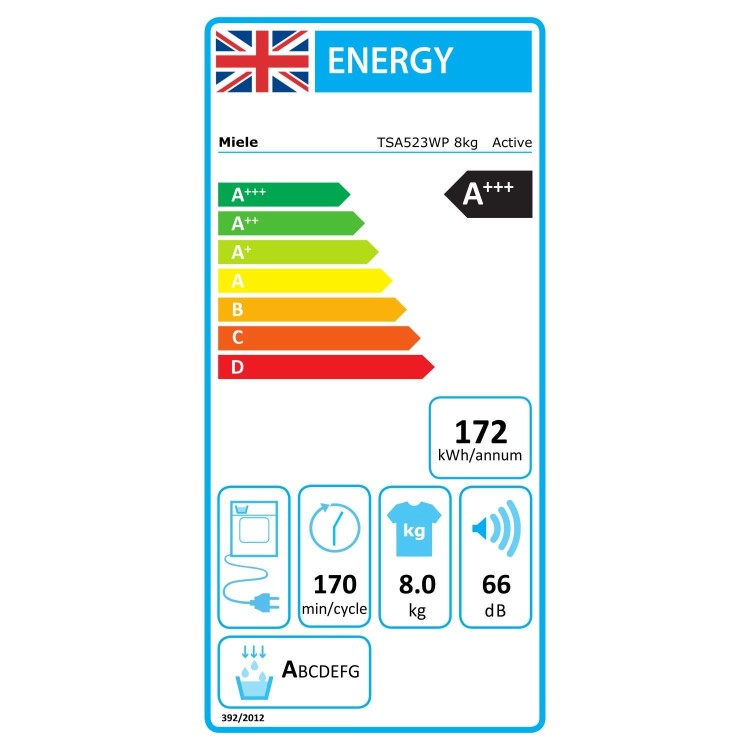 Miele 8Kg Heat Pump Tumble Dryer - White 