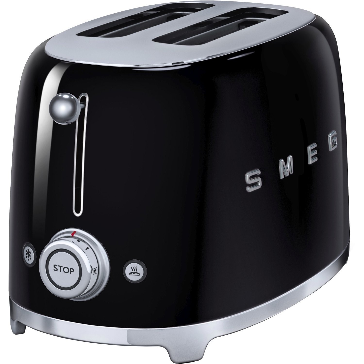Smeg TSF01BLUK 2-Slice Retro Black Toaster Stylish Fast Toasting