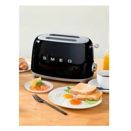 Refurbished Smeg TSF01BLUK Black Retro 2 Slice Toaster