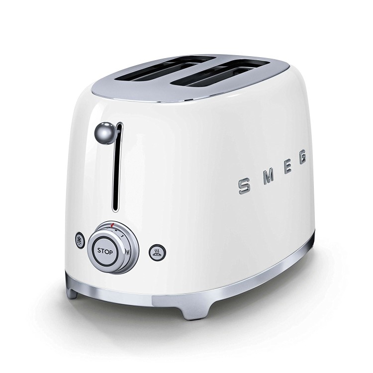 GRADE A1 - Smeg TSF01WHUK White Retro 2 Slice Toaster