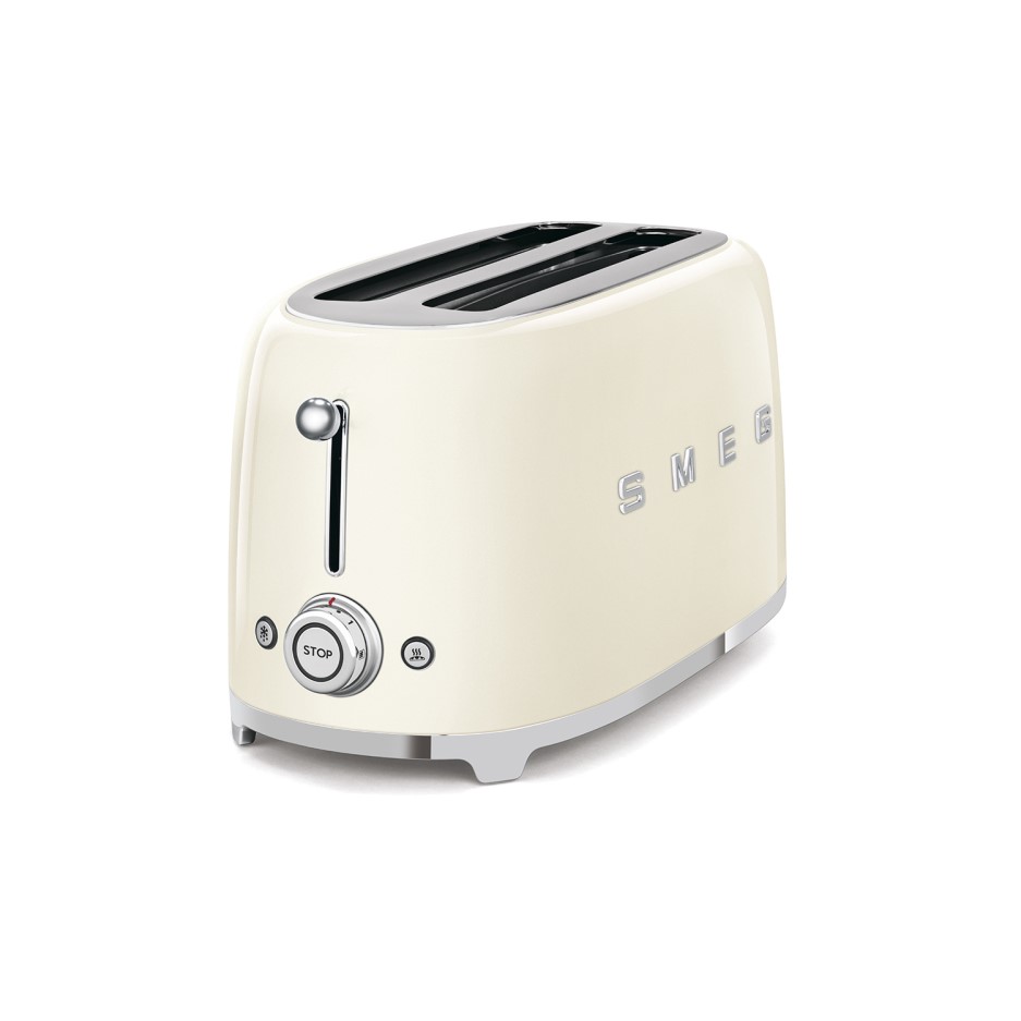 Smeg TSF02CRUK Retro Style 4 Slice Toaster Cream Appliances Direct