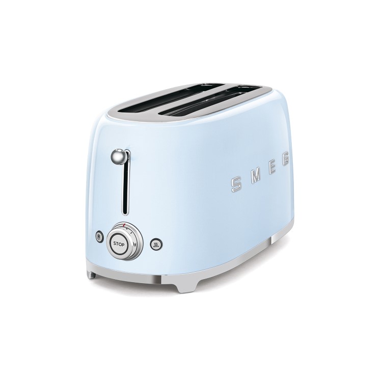 SMEG TSF02PBUK Retro Style 4 Slice Toaster - Pastel Blue
