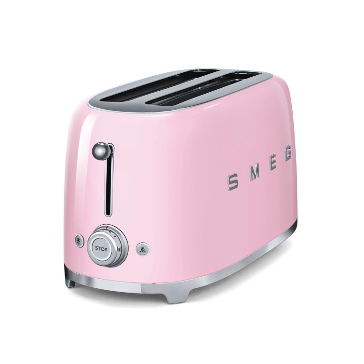SMEG TSF02PKUK Retro Style 4 Slice Toaster - Pink