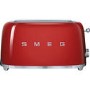 SMEG TSF02RDUK Retro Style 4 Slice Toaster - Red