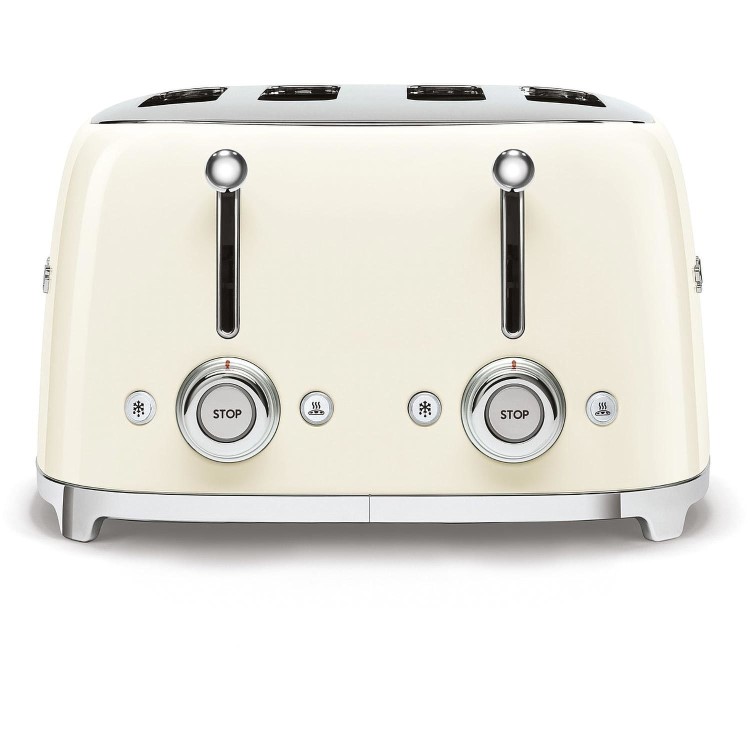 Smeg TSF03CRUK 4-Slice Retro Cream Toaster – Stylish Fast Toasting