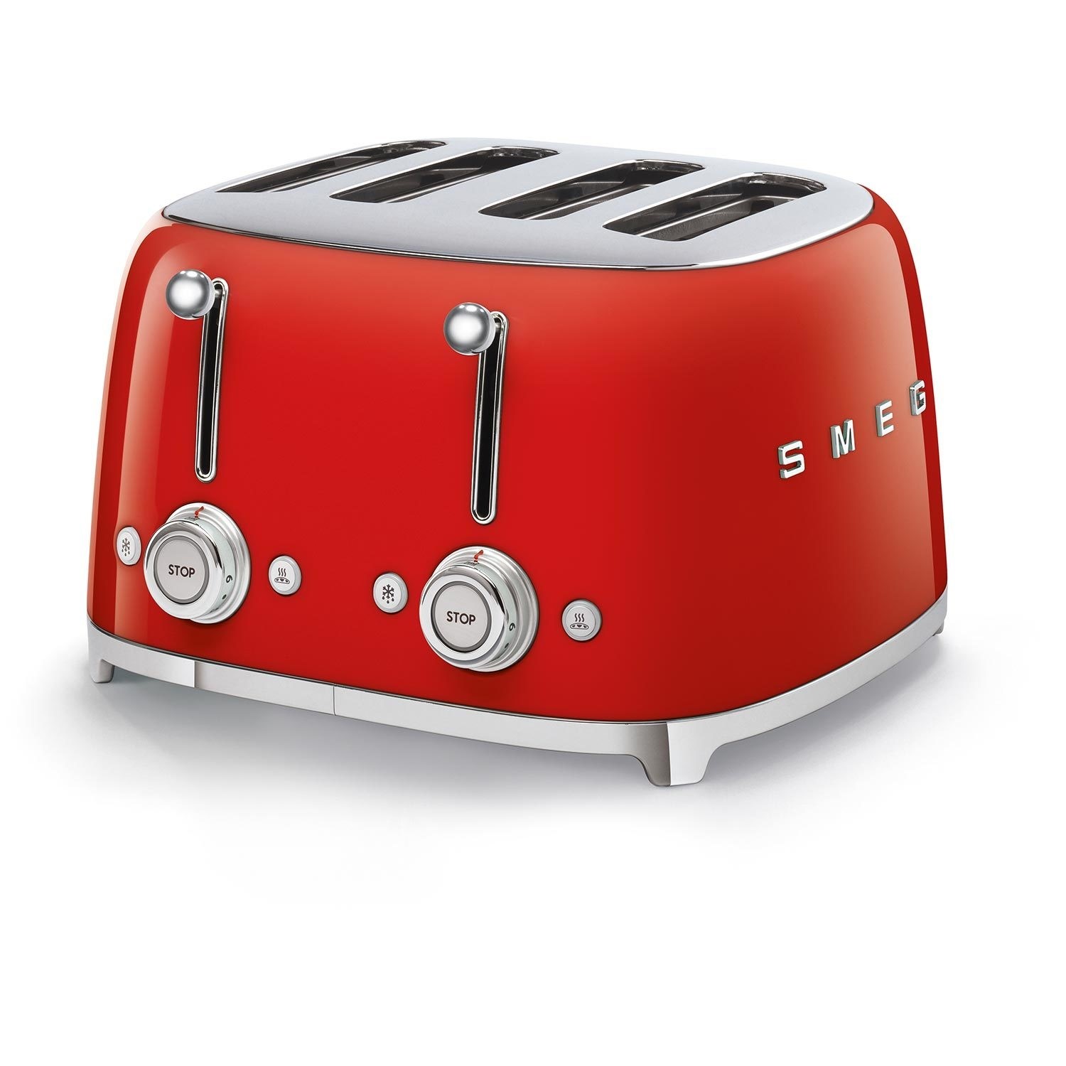 Smeg TSF03RDUK 4-Slice Retro Red Toaster  Stylish Fast Toasting