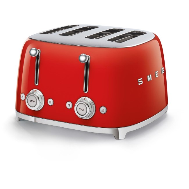 Smeg TSF03RDUK Red Retro 4 Slice Toaster