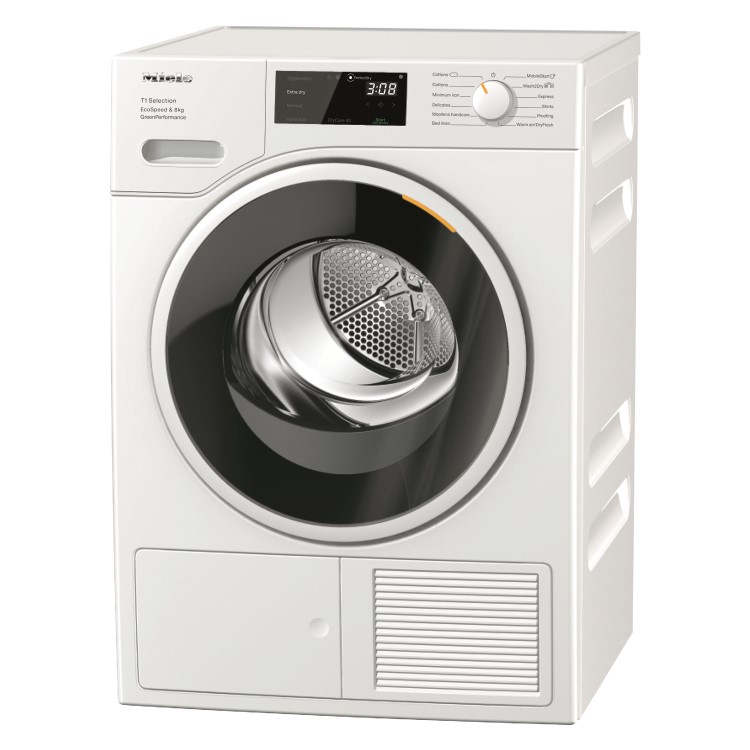 Miele T1 EcoSpeed 8kg Heat Pump Tumble Dryer - White