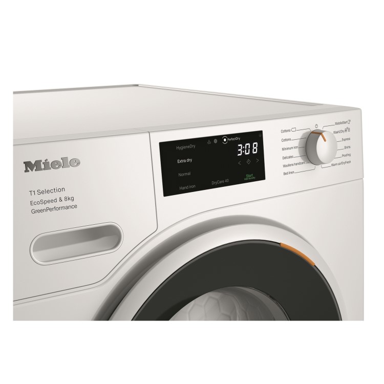 Miele T1 EcoSpeed 8kg Heat Pump Tumble Dryer - White