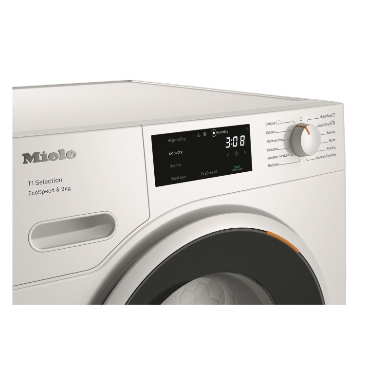 Miele T1 EcoSpeed 9kg Heat Pump Tumble Dryer - White