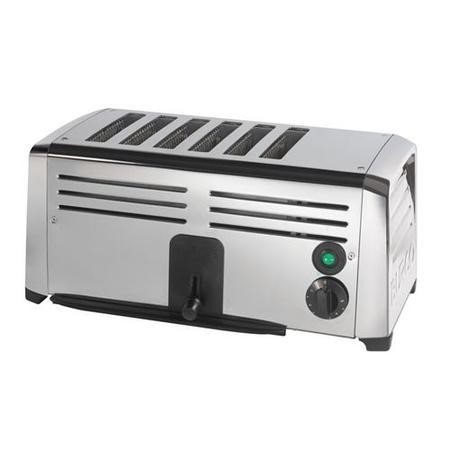 Burco TSSL16 CHR - 444441582 6 Slot Stainless Steel Commercial Toaster ...