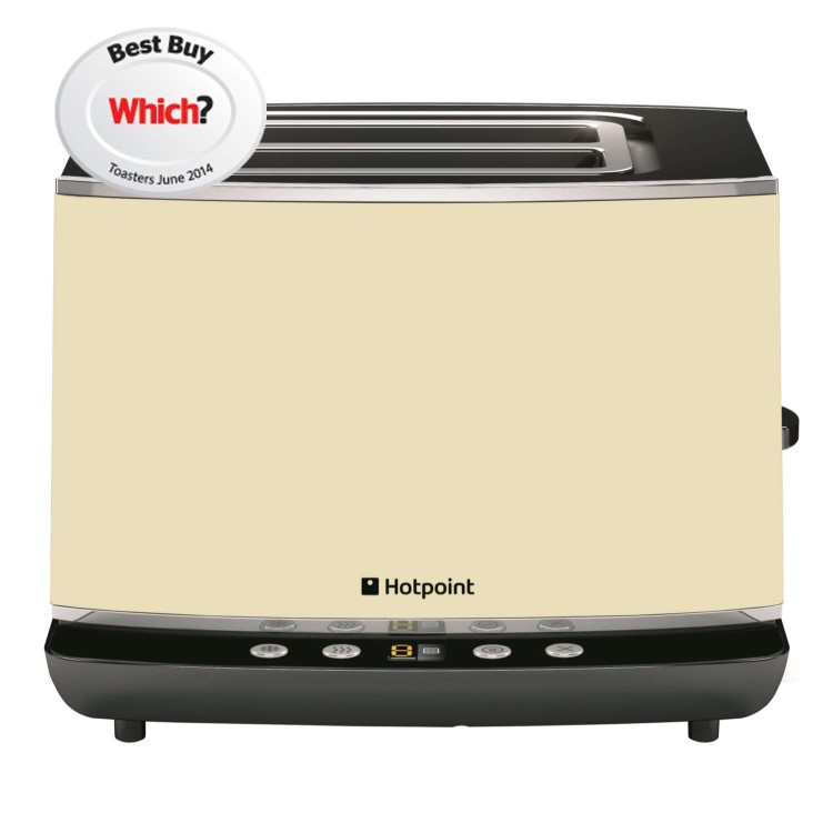 GRADE A1 - Hotpoint TT22EAC0 2-slot Toaster Cream