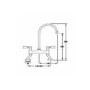 CDA TT56NI Traditional Style Swan Neck Bridge Tap In Nickel