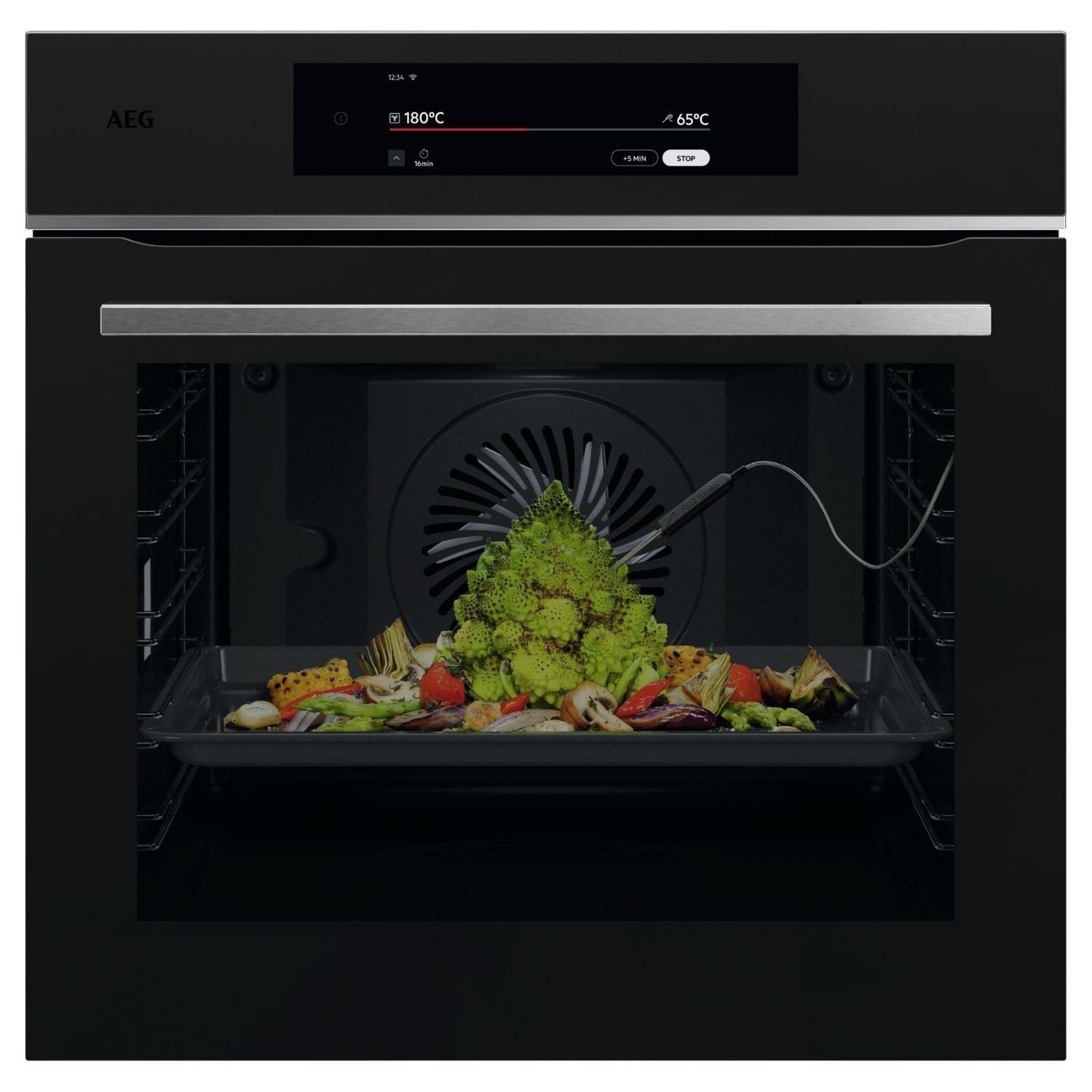 AEG 9000 Series TT9PB831AT ProAssist Electric Single Oven - Matt Black