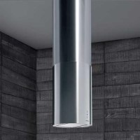 Elica TUBE_ISLAND Cylindrical 43cm Island Hood in Stainless Steel