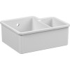 1.5 Bowl Undermount White Ceramic Kitchen Sink - Reginox Tuscany