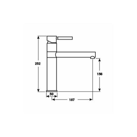 CDA Chrome Single Lever Tower Mixer Kitchen Tap