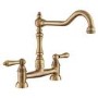 Rangemaster Waverley Double Lever Kitchen Mixer Tap  - Antique Brass