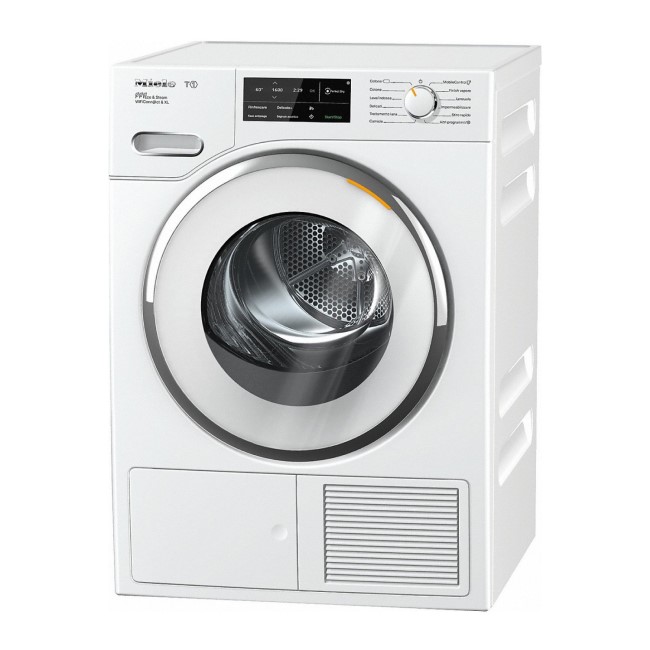 Miele TWJ680WP PerfectDry 9kg Heat Pump Tumble Dryer With SteamFinish - White