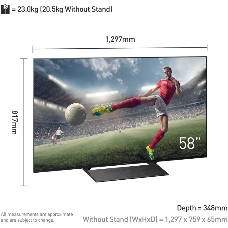 Panasonic JX850 58 Inch 4K HDR LED Dolby Atmos AI Processor Smart TV