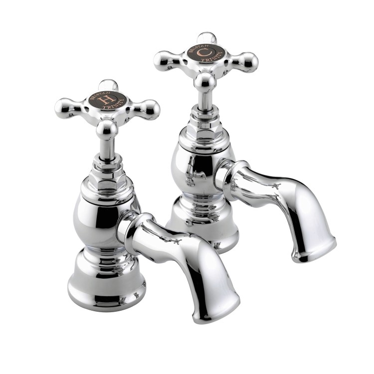 Bristan Trinity 2 Bath Pillar Taps Chrome