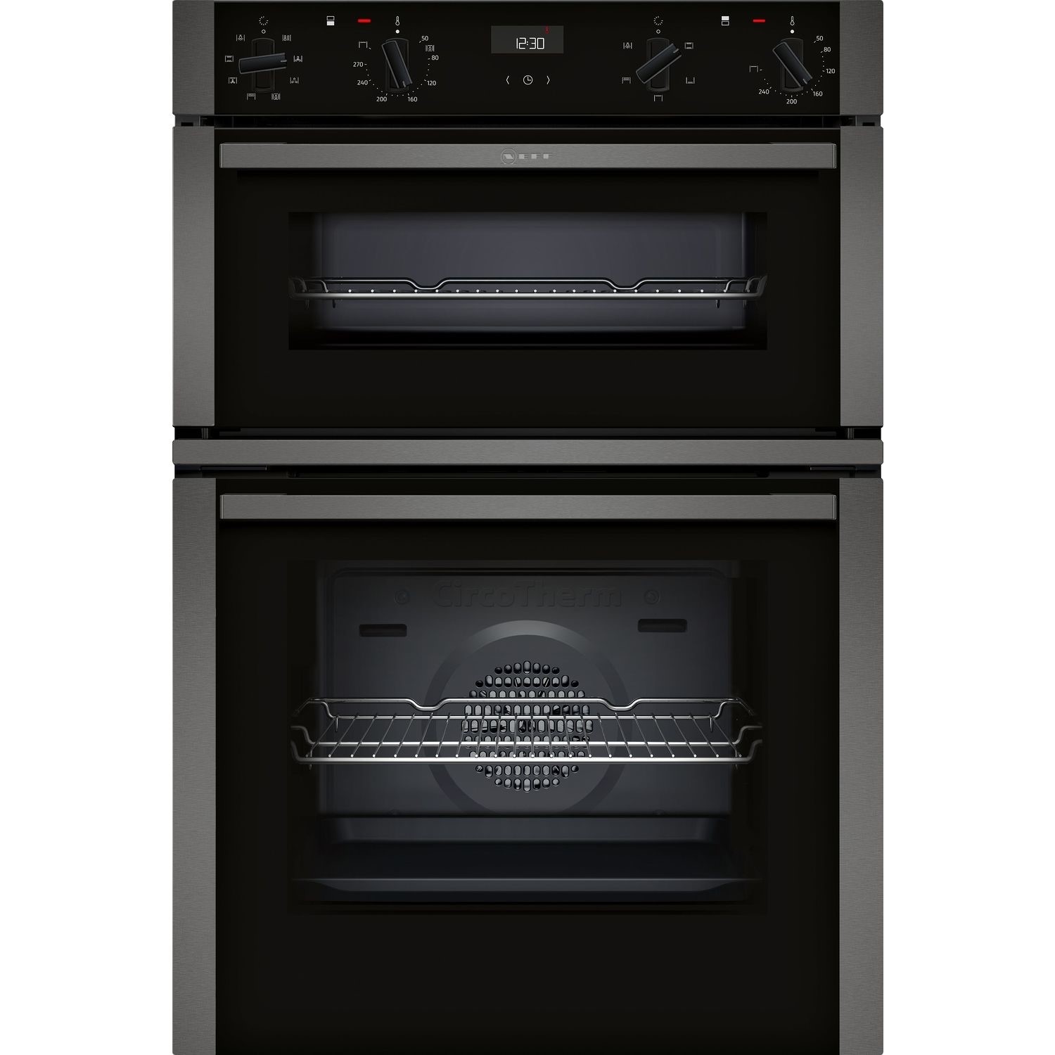 Neff U1ACE2HG0B N50 Built-In Electric Double Oven - Graphite Grey