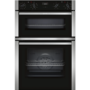 GRADE A2 - Neff U1ACI5HN0B N50 7 Function Built-in Double Oven With Catalytic Cleaning - Stainless Steel