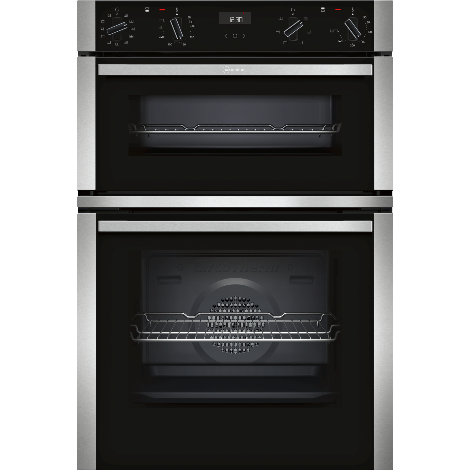 Neff N50 Electric Built In Double Oven with Catalytic Cleaning & Meat Probe - Stainless Steel