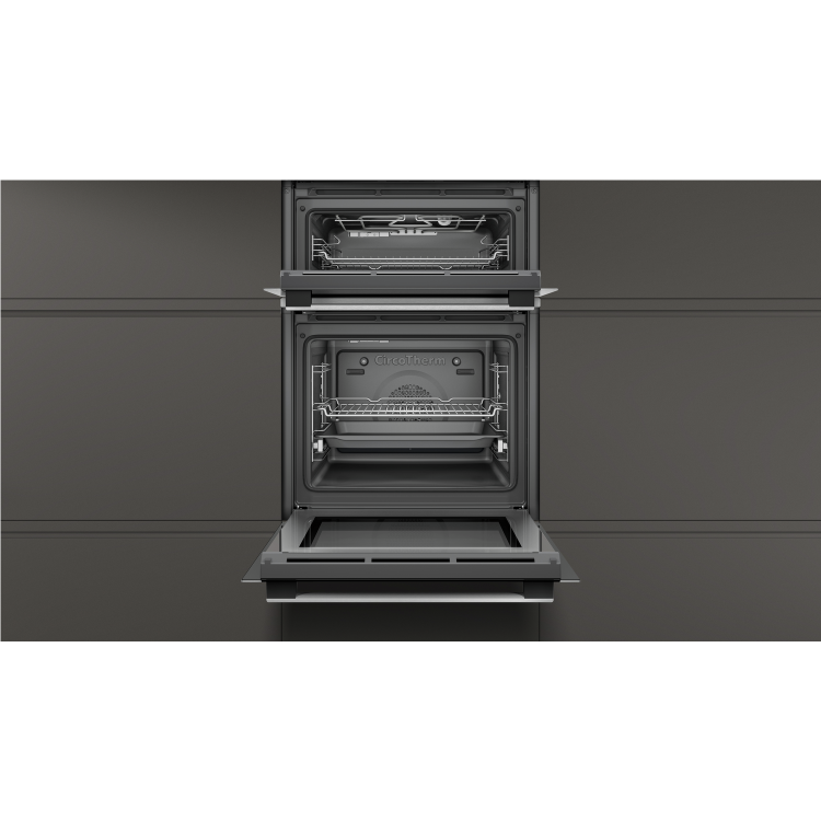 GRADE A2 - Neff U1ACI5HN0B N50 7 Function Built-in Double Oven With Catalytic Cleaning - Stainless Steel