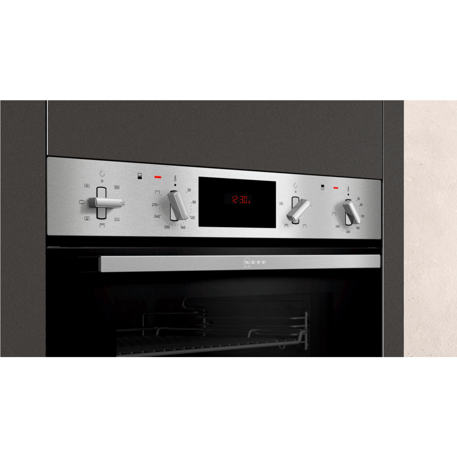 Neff N30 Electric Multifunction Built In Double Oven Stainless Steel