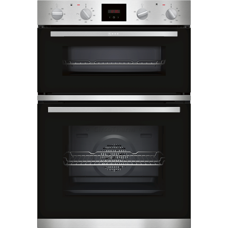 GRADE A2 - Neff U1HCC0AN0B 5 Function Electric Built In Double Oven With LCD Display - Stainless Steel