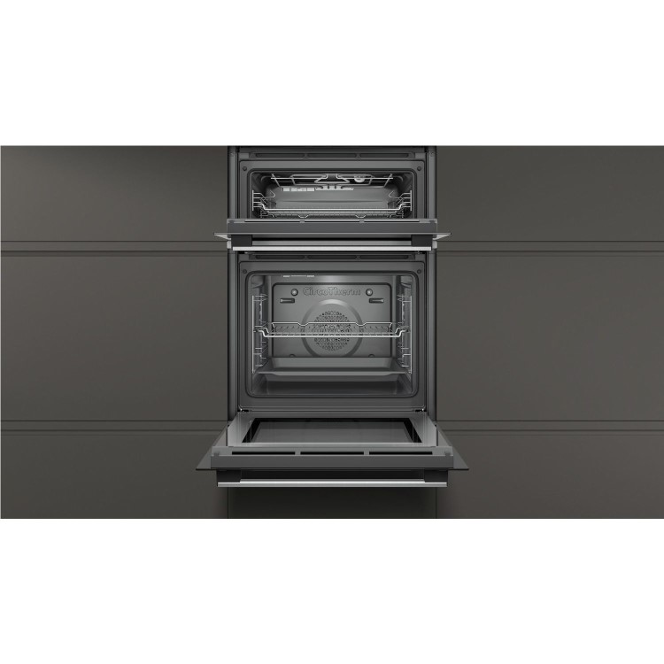 GRADE A2 - Neff U1HCC0AN0B 5 Function Electric Built In Double Oven With LCD Display - Stainless Steel
