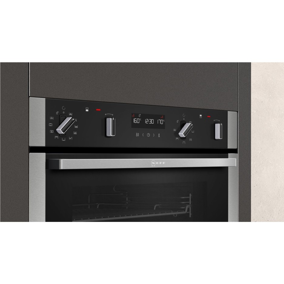 Neff N50 Electric Built In Double Oven with Pyrolytic Cleaning & Meat