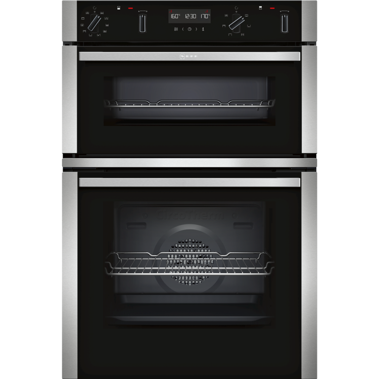 GRADE A3 - NEFF U2ACM7HN0B N50 8 Function Electric Built In Double Oven - Stainless Steel