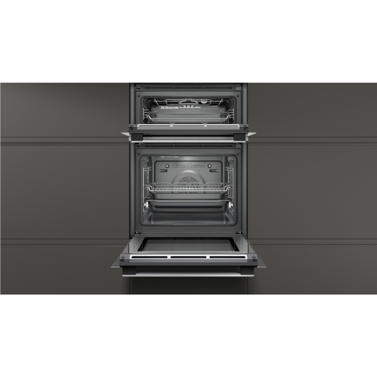 GRADE A2 - NEFF U2ACM7HN0B N50 8 Function Electric Built In Double Oven - Stainless Steel