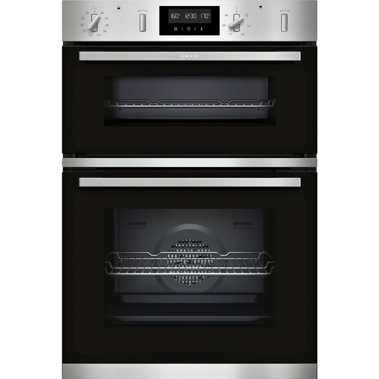 Refurbished Neff N50 U2GCH7AN0B 60cm Double Built In Electric Oven Stainless Steel