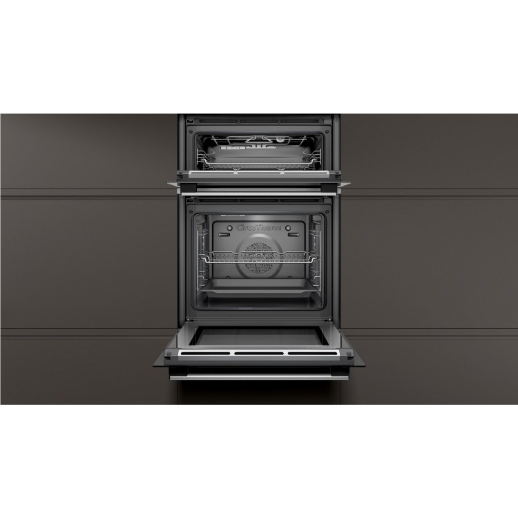 Refurbished Neff N50 U2GCH7AN0B 60cm Double Built In Electric Oven Stainless Steel