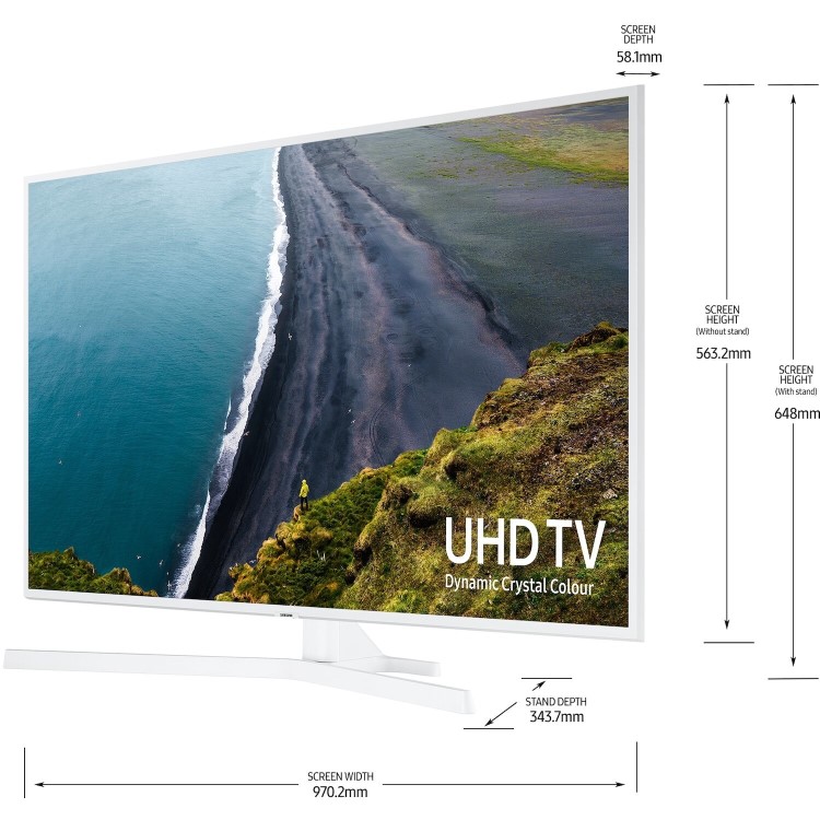 Samsung UE43RU7410 43" 4K Ultra HD Smart HDR LED TV with Dynamic Crystal Colour - White