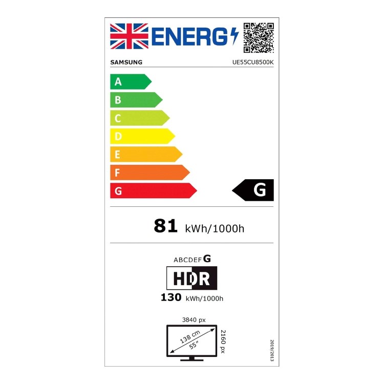 Samsung Crystal CU8500 55 inch LED 4K HDR Smart TV