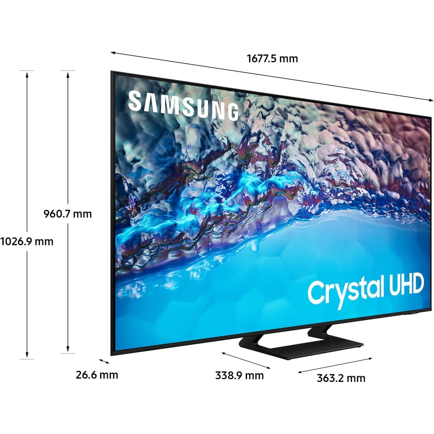 How Much Does A Samsung 75 Inch Smart Tv Weight Samsung BU8000 75 Inch 4K HDR Smart TV UE75BU8500KXXU | Appliances Direct