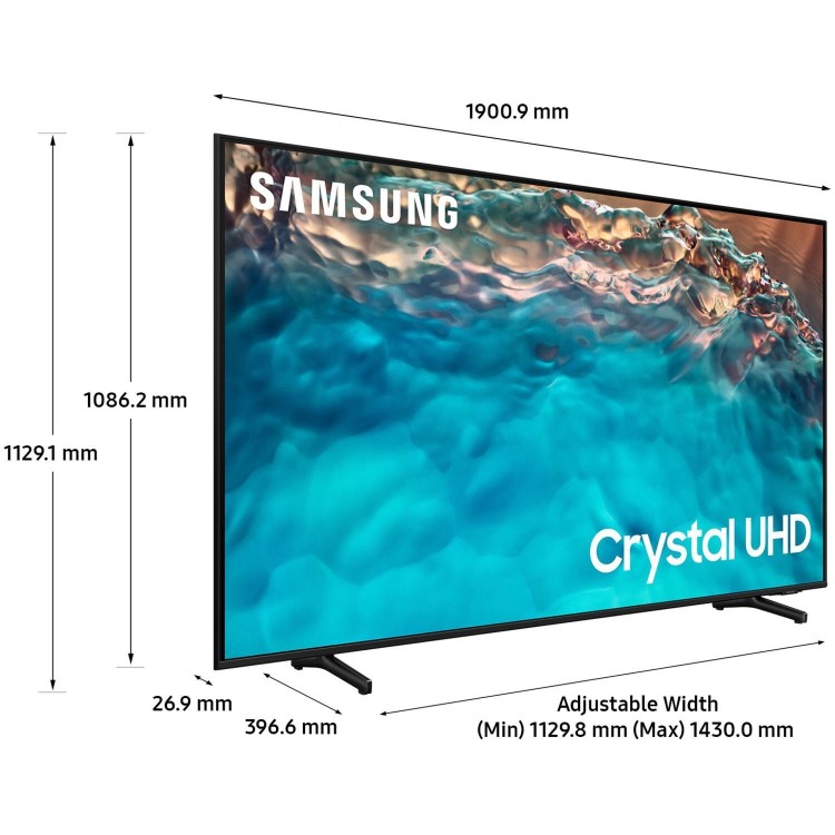 Refurbished Samsing BU800 85" 4K Ultra HD with HDR10+ LED Freeview HD Smart TV without Stand