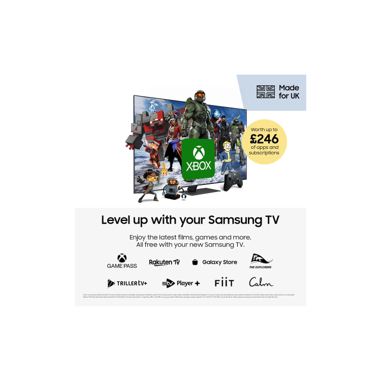 Samsung UE50U8020HKXXU 50" Crystal UHD 4K Smart TV with HDR10+ Gaming Hub & Tizen OS