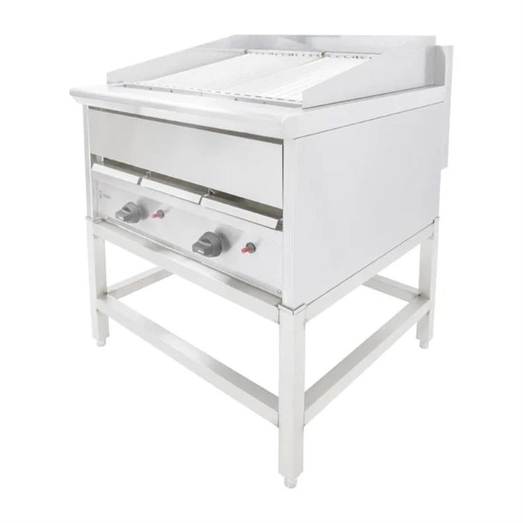 Parry UGC8N - Heavy Duty Radiant Lavaless Chargrill. 800mm Wide. 4 Burners. Dual Zone Control. Natural Gas. Made In Britain. 2 Years Full Manufacturers warranty