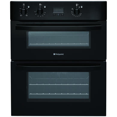 Hotpoint UH53K Newstyle Circulaire Electric Built Under Double Oven in Black