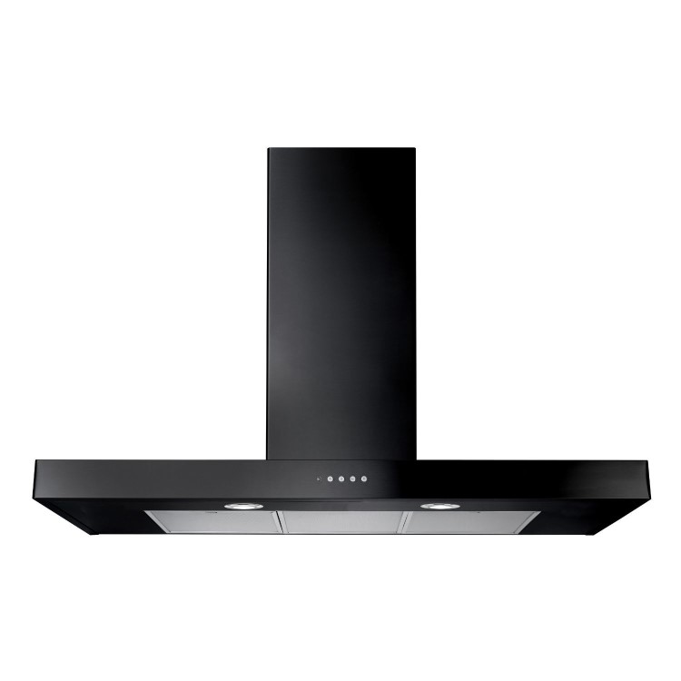Rangemaster 100cm Slimline Chimney Cooker Hood - Black