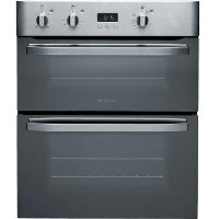 GRADE A2 - Light cosmetic damage - Hotpoint UHS53XS Electric Built-under Double Oven - Stainless Steel
