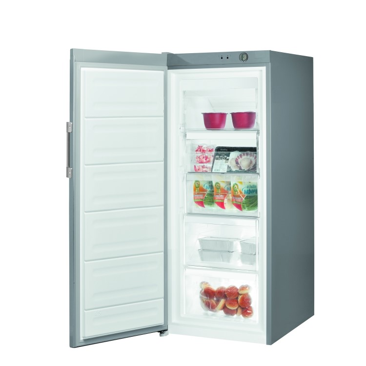 GRADE A2 - Indesit UI41S 60cm Wide 142cm High Upright Freestanding Freezer - Silver