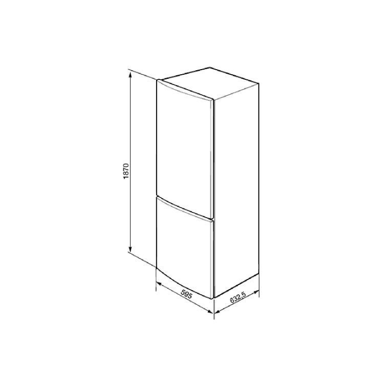 Smeg UK34XPNF1 60cm Finger Friendly Stainless Steel Doors No Frost Fridge Freezer